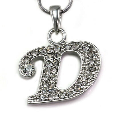 Initial G Necklace Chain Clear Stone Crystal Rhinestone Silver Tone Pendant NEW Initial G Necklace Chain Clear Stone Crystal Rhinestone Silver Tone Pendant NEW